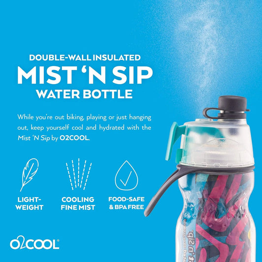 Arcticsqueeze Insulated Mist 'N Sip Squeeze Bottle - 20 Ounce, Artist Four